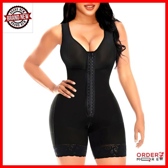 Full Body Shapewear Tummy Control Butt Lifter Zipper Crotch Post Surgery